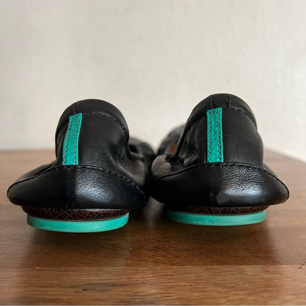 Tieks by Gavrieli Matte Black Leather Casual Slip On Flats Shoes Size 9 - Picture 6 of 10